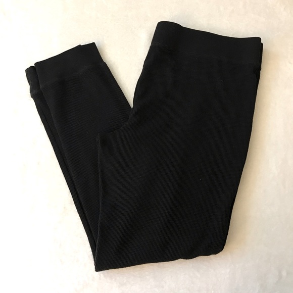 AnyBody Pants - AnyBody black thermal waffle legging jogger L